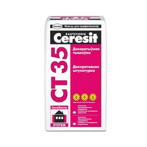 Штукатурка ''короед'' (2.5/3.5 мм) Ceresit CT35 под окраску 25кг